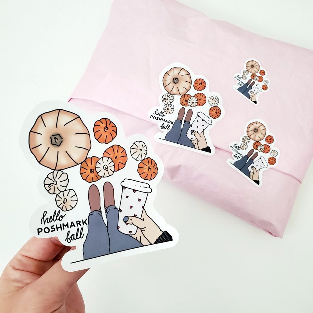 LB032 Hello Poshmark Fall Stickers [Price Firm] - Picture 6 of 8